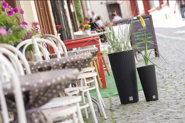 POT PLANTER COVER WITH INSERT RATO TUBE ANTHRACITE HIGH FOR GARDEN Brand Martom