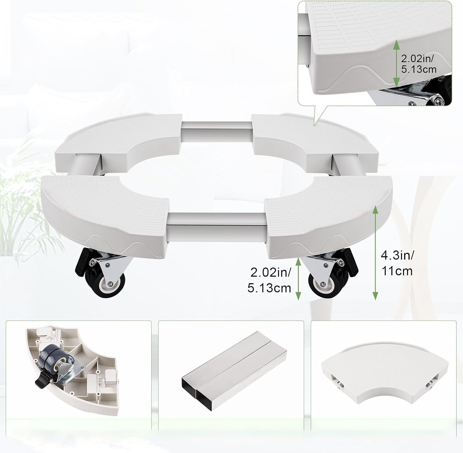 POT STAND WITH WHEELS PLATFORM BASE ON WHEELS 360° FOR PLANTER POT Manufacturer code HSM-STD014
