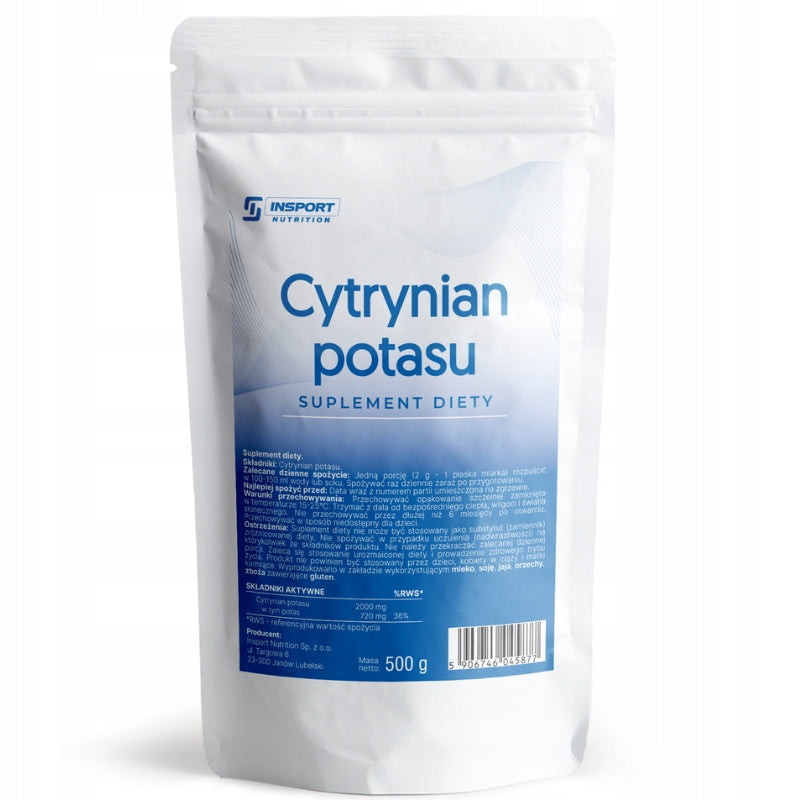 POTASSIUM CITRATE 500g POTASSIUM Blood Pressure Muscle Bone Heart | INSPORT