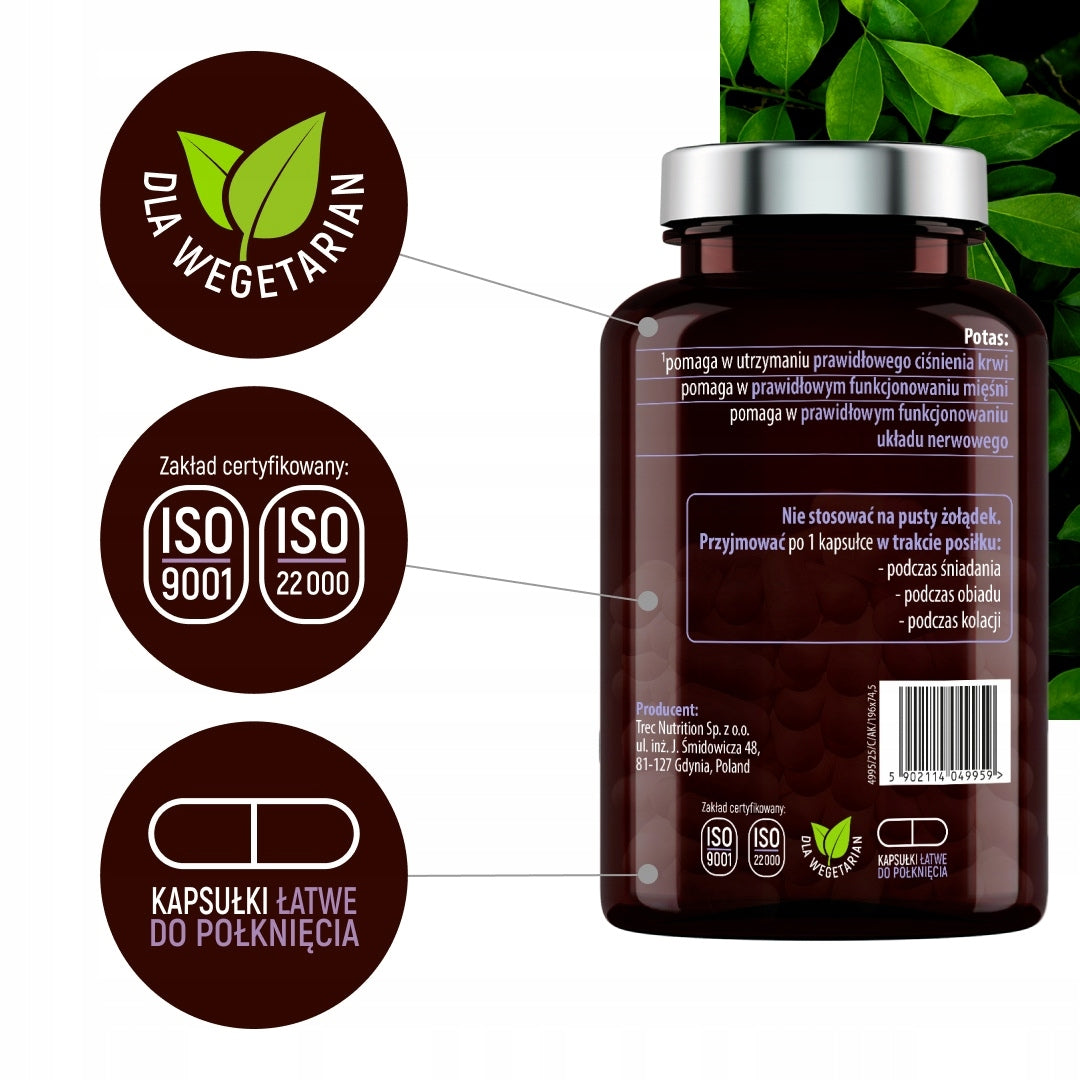 POTASSIUM CITRATE Mild 700MG For Pressure Nervous System Muscle Heart Manufacturer code cytrynian potasu w kapsułkach, tabletkach