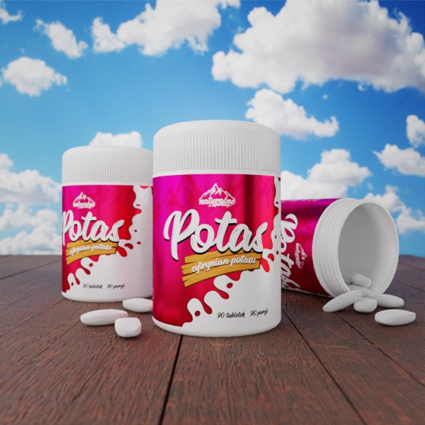 POTASSIUM for cramps NERVOUS SYSTEM muscles Naturalne Nutrition Potassium 90 tabl. Brand Naturalne Nutrition