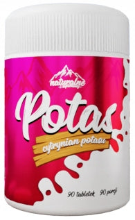 POTASSIUM for cramps NERVOUS SYSTEM muscles Naturalne Nutrition Potassium 90 tabl. Manufacturer code 5902444710833
