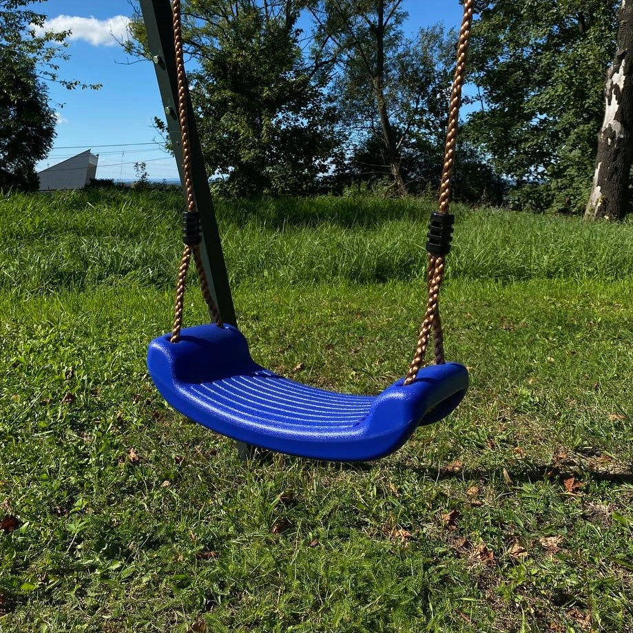 POTENZA Garden swing for children frame ZINC Polish, stork nest Seat length 173 cm
