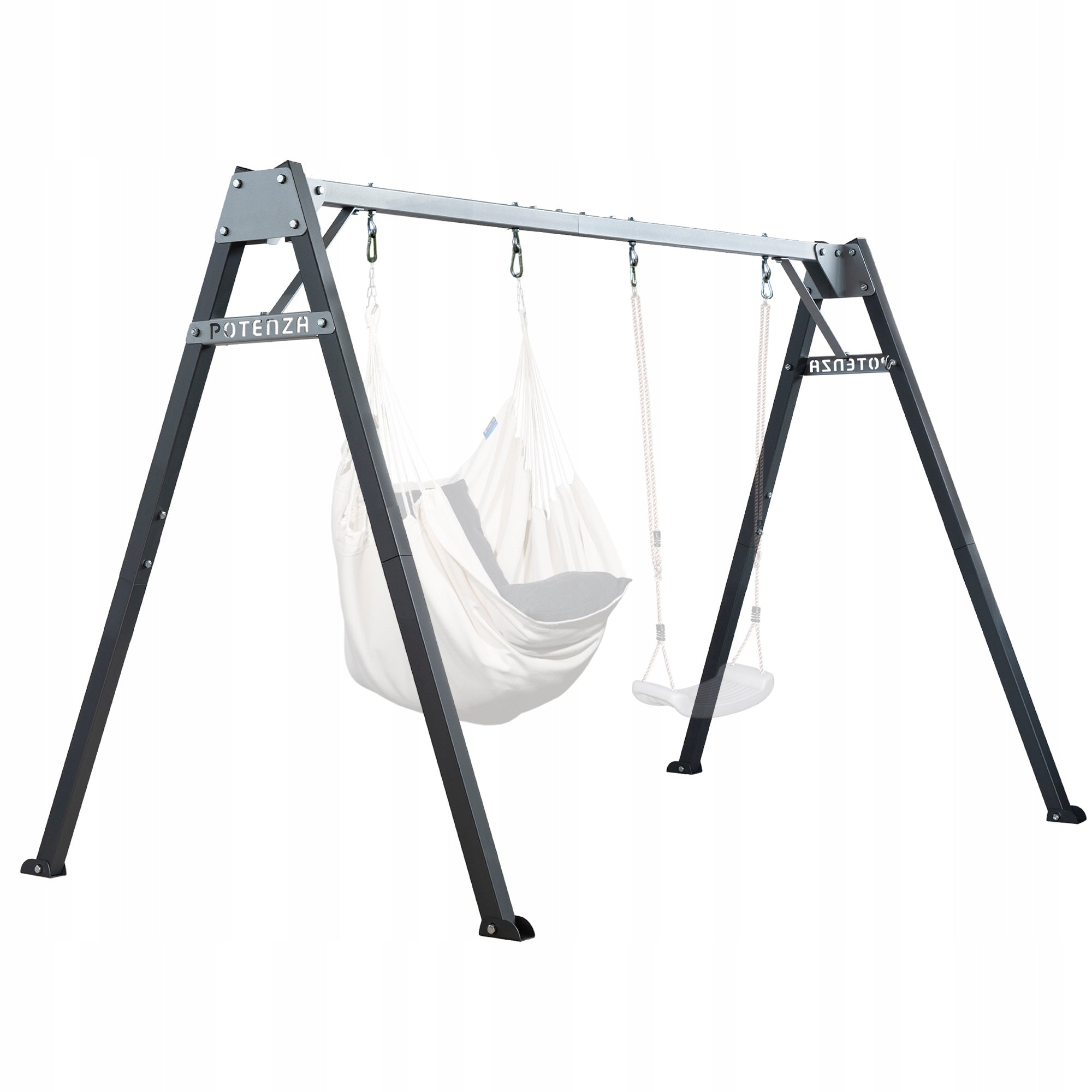 POTENZA Garden swing for children metal frame GALVANIZED Polish