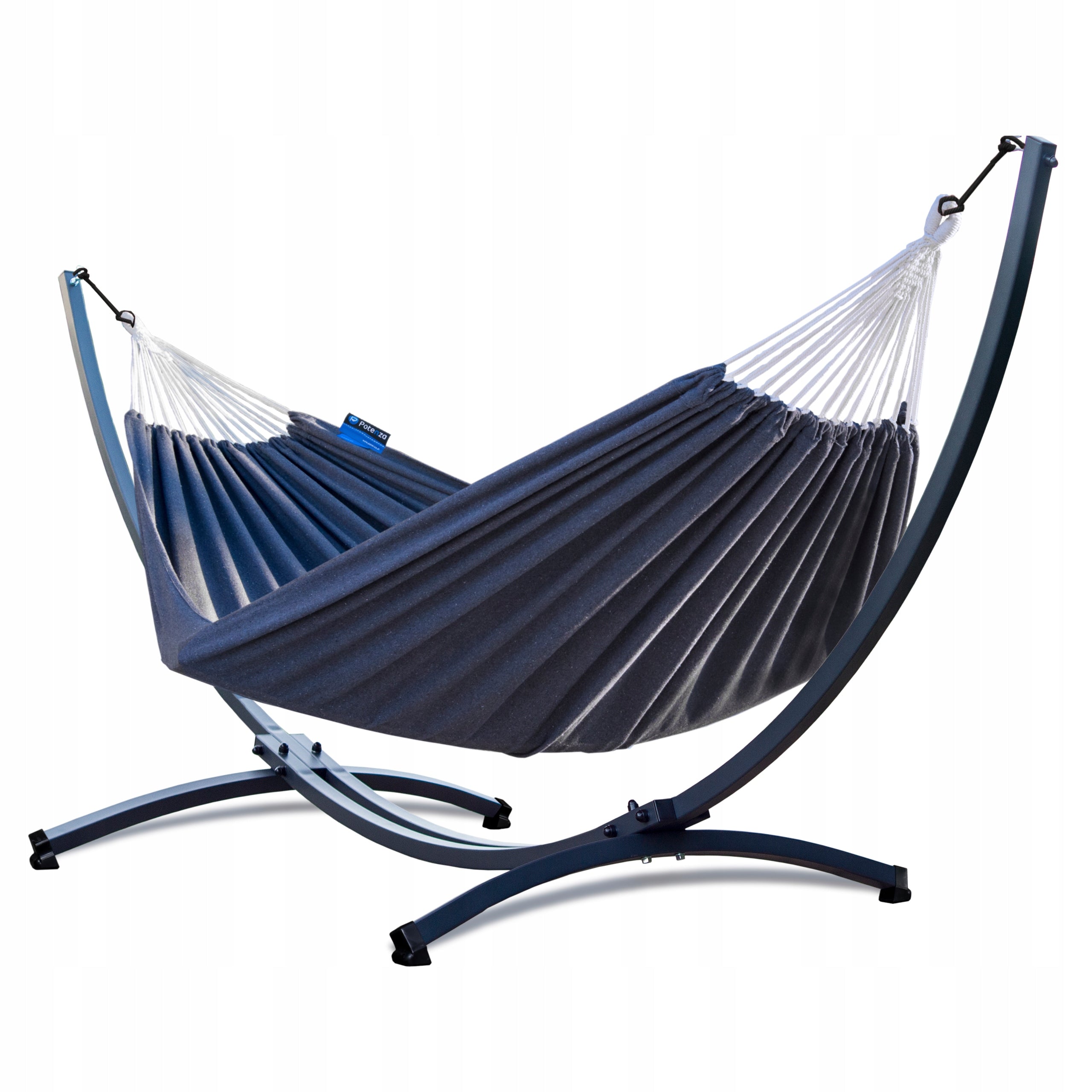 POTENZA hammock with frame, frame steel 220 kg + hammock ROMA XL 220x160 cm