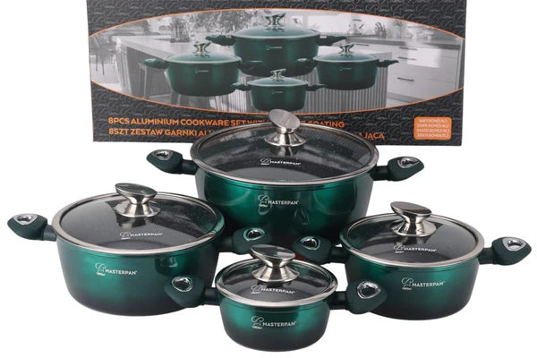 POTS ALUMINIUM SQUARE 8el. MARBLE 16 20 24 28cm MASTERPAN 2801 PROMOTION