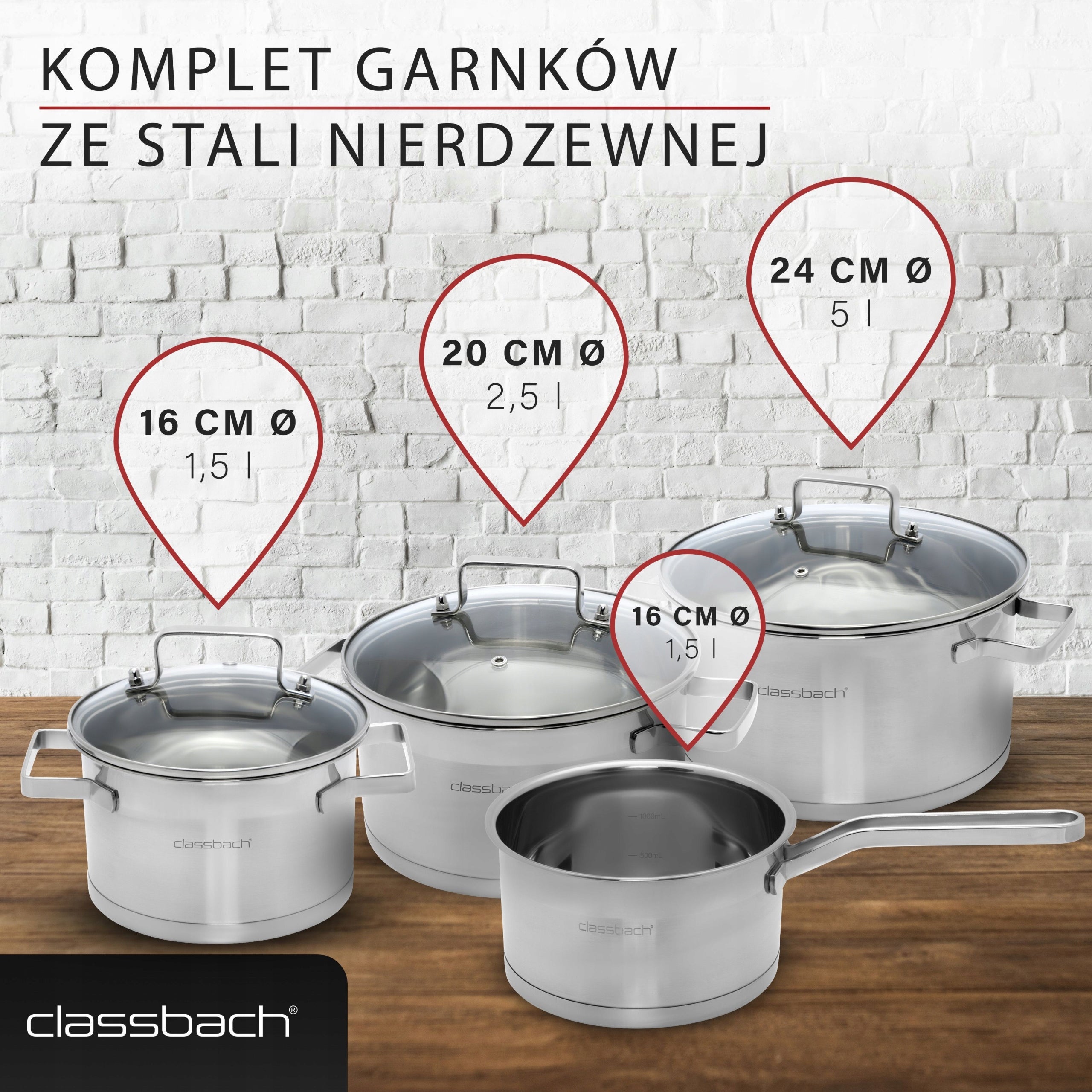POTS SET OF POTS INDUCTION GAS BAKERY Manufacturer code C-KTS 4016