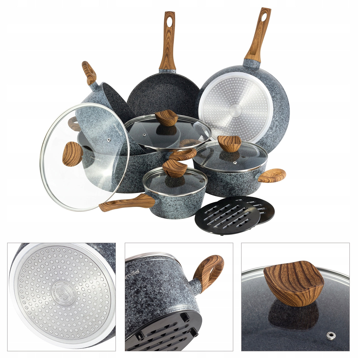 POTS SET OF POTS PANS GAS INDUCTION KAMILLE Manufacturer code KM4440