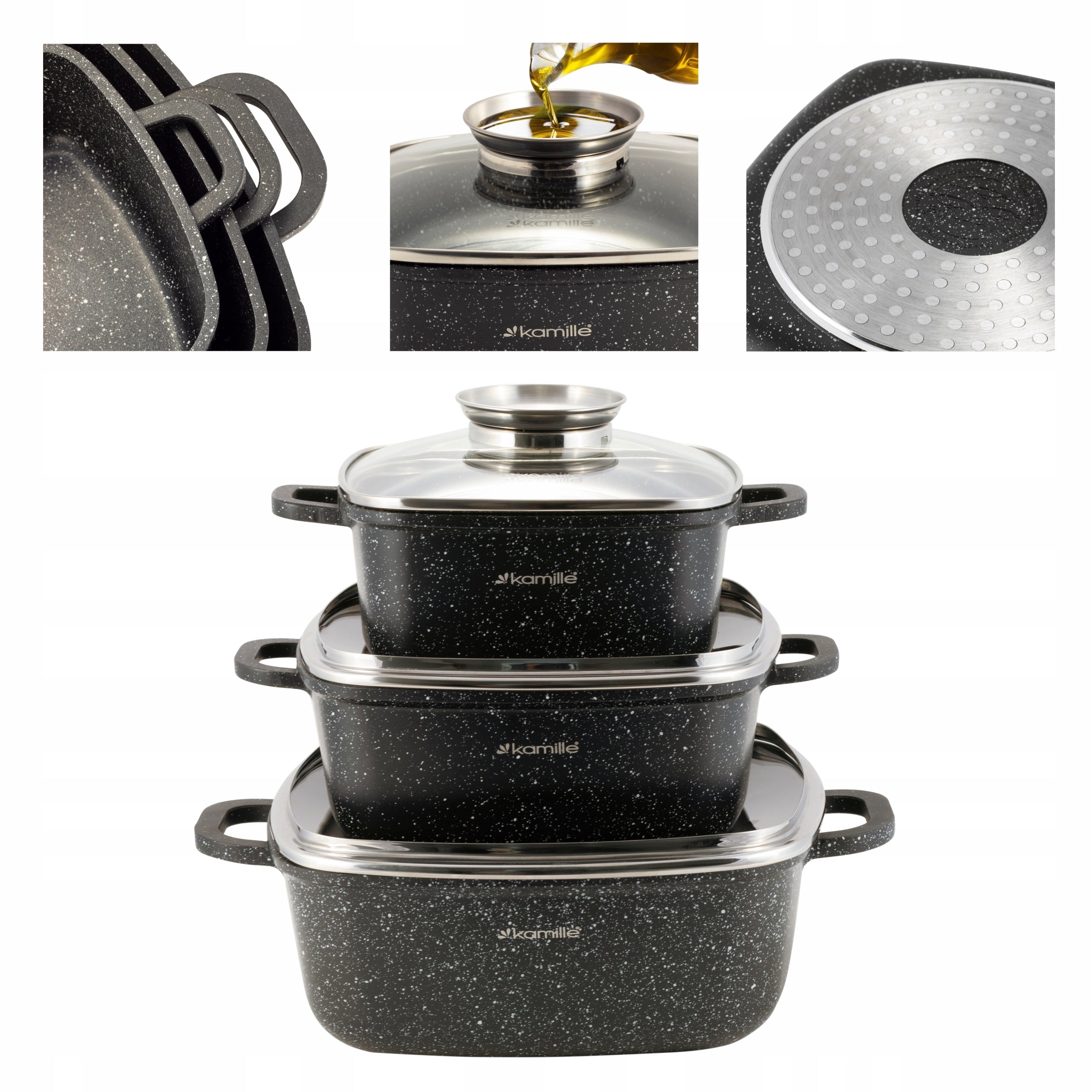 POTS SET OF POTS SET GAS INDUCTION KAMILLE Number of items in the set 6