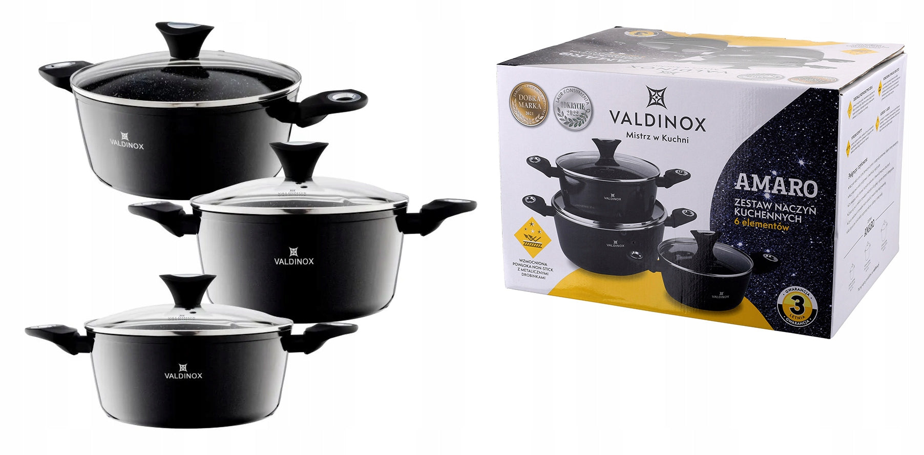 POTS SET OF POTS VALDINOX COVERS INDUCTION GAS