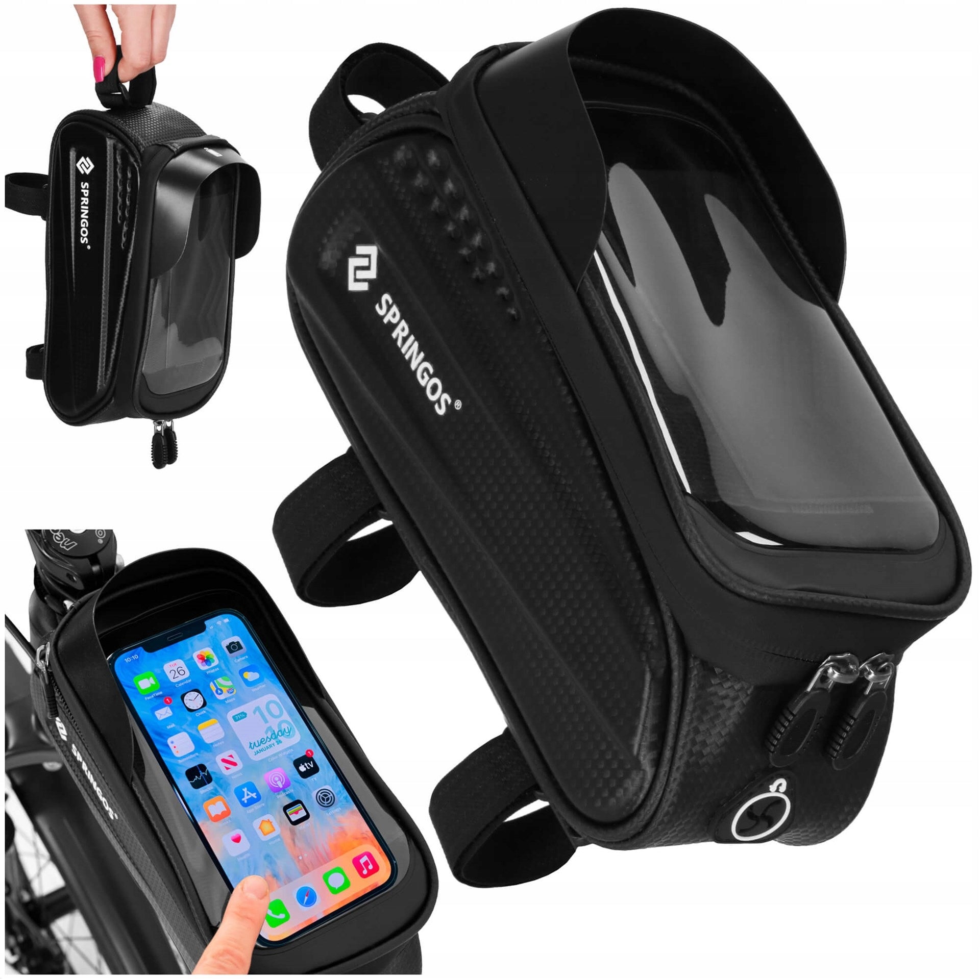 POUCH BAG BIKE HOLDER FRAME BIKE RACK PHONE WATERPROOF Packaging status original