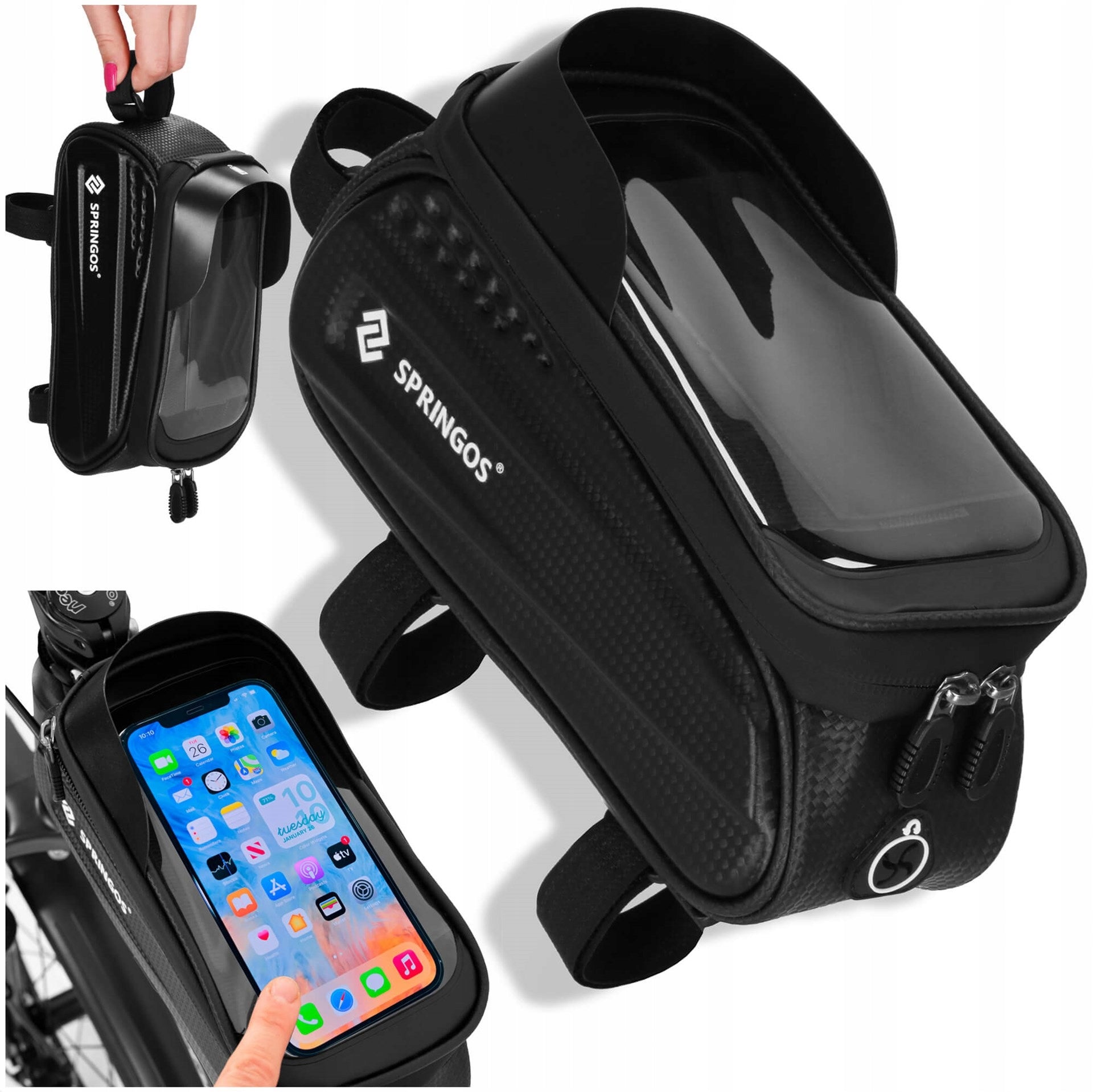 POUCH BAG BIKE HOLDER FRAME BIKE RACK PHONE WATERPROOF