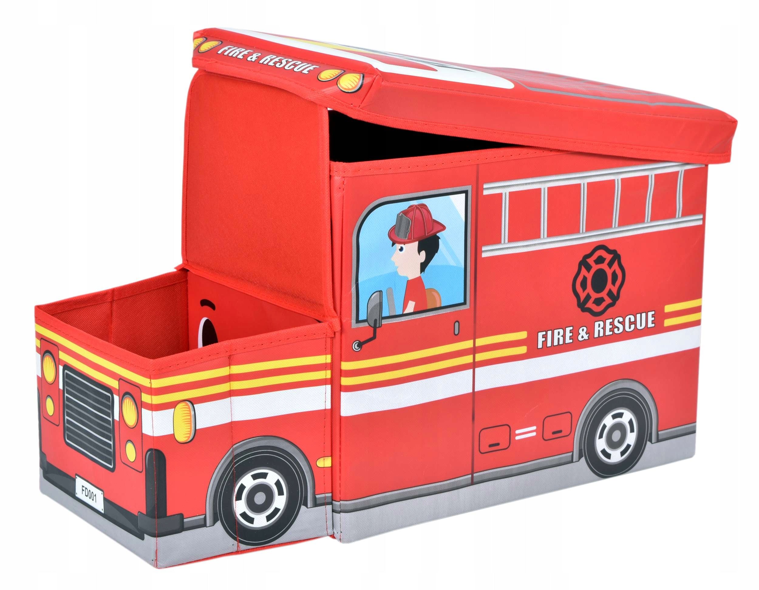 POUF FOR CHILDREN TOY BASKET FIRE BRIGADE AUTO CONTAINER SEAT TRUNK Brand Gockowiak