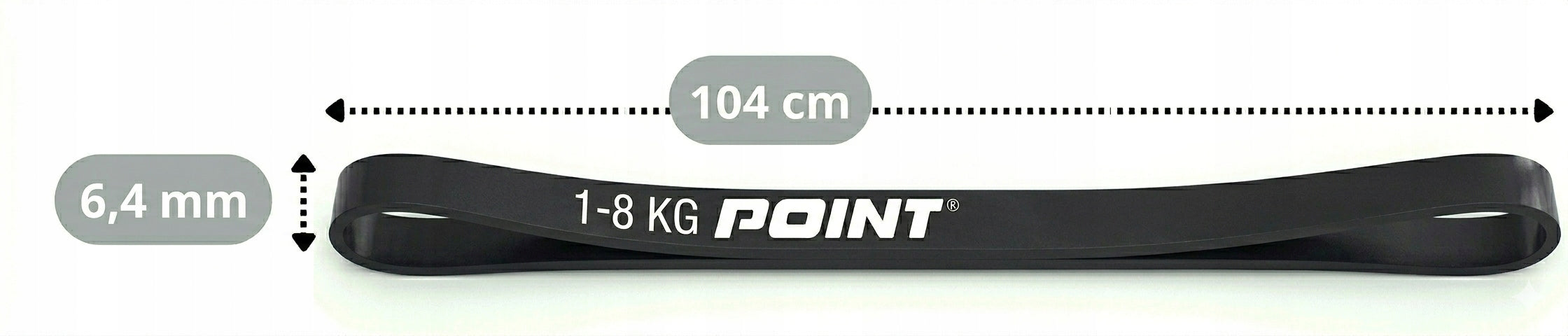 POWER BAND POINT RUBBER – RESISTANCE BAND FOR EXERCISE (1-8 kg). Manufacturer code 763125