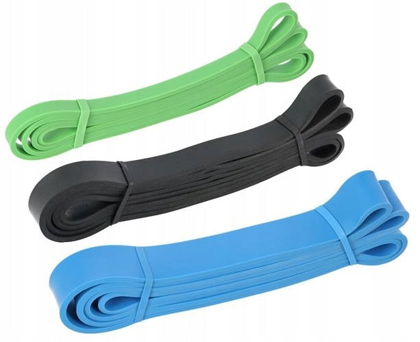 POWER BAND TRAINING TAPES 7-39kg SET OF 3 RUBBERS Color multicolor