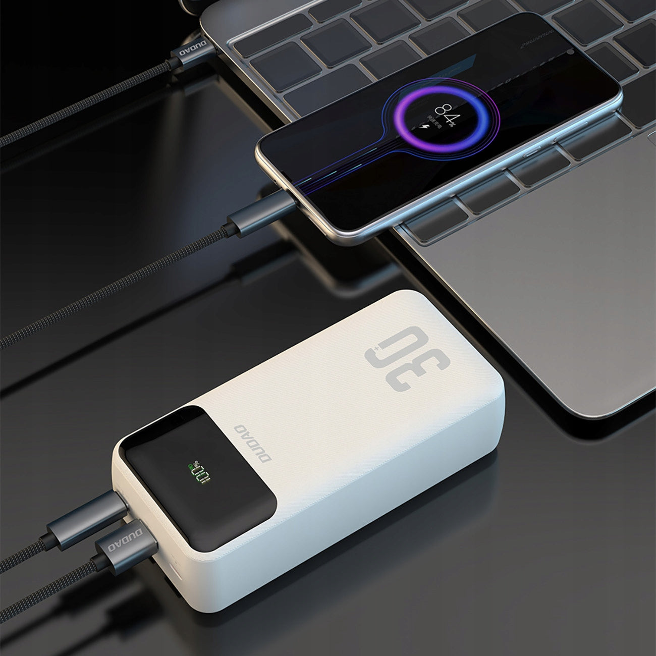 POWER BANK 30000mAh PD with cables FAST CHARGING EXTRA LARGE CAPACITY Manufacturer code 6977196682485