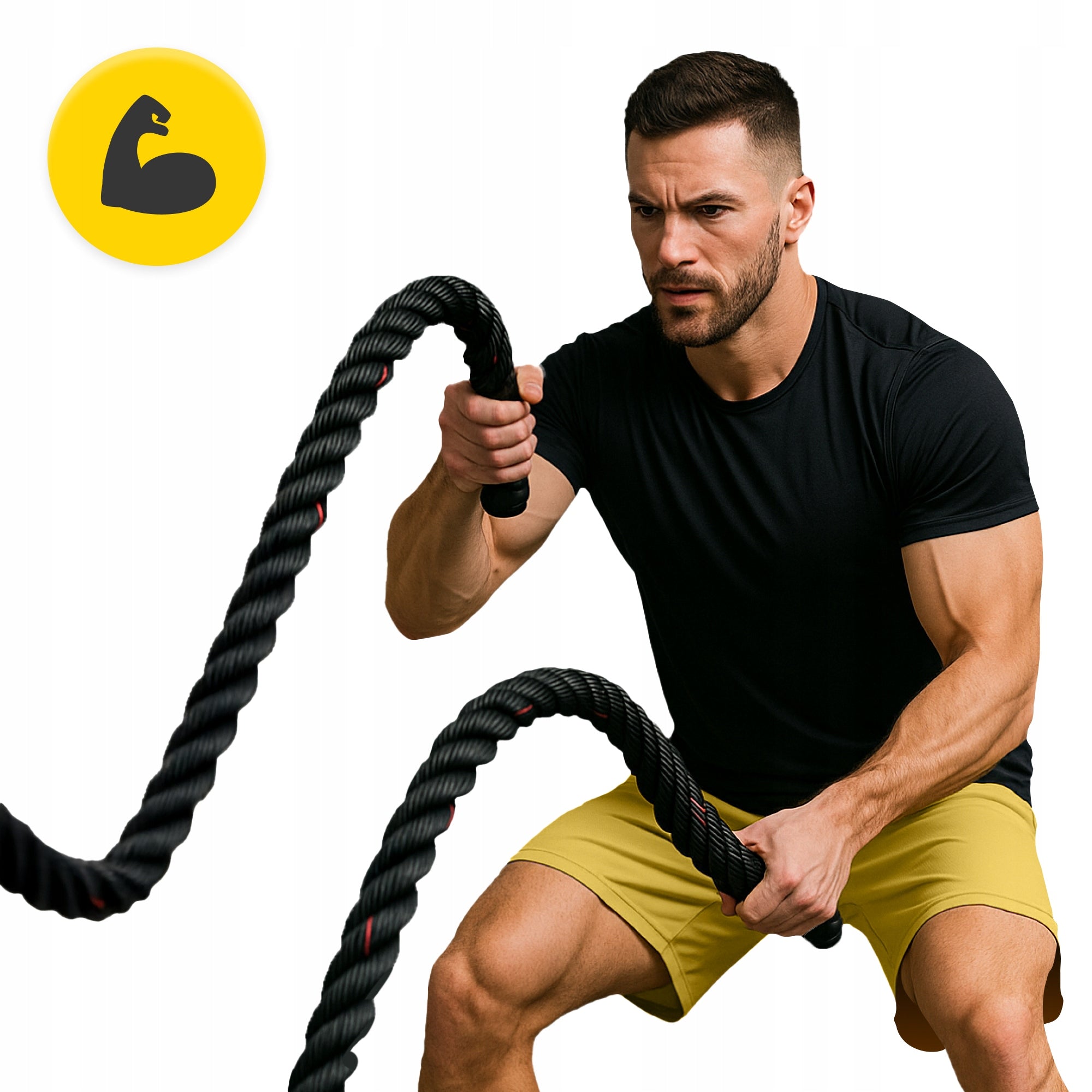 POWER BATTLE ROPE TRAINING CROSSFIT ROPE FOR STRENGTHENING EXERCISES 12 m EAN (GTIN) 5907739312259