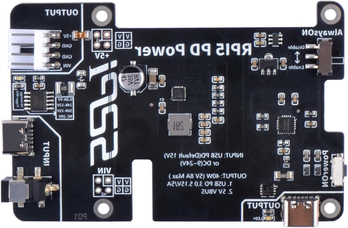 POWER CARD FOR RASPBERRY PI 5 PD AUTOSTART OUTPUT 40W USB C 5V 8A