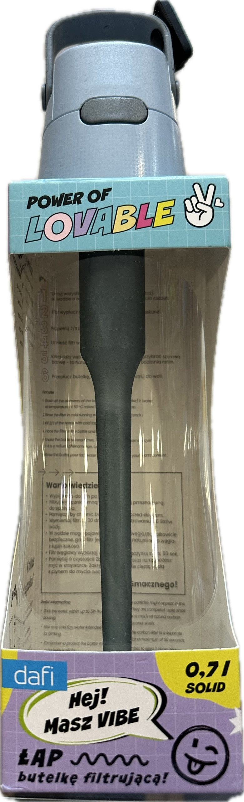 POWER OF LOVABLE Filter bottle DAFI 0,7 SOLID TRITAN pin Manufacturer code D.BUT.FIL.SOLID.0.7.Z.1WK.FIT26.DOV