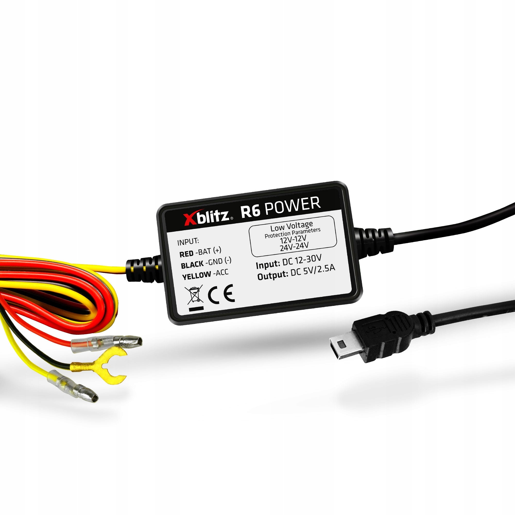 POWER SUPPLY FOR PARKING MODE OF CAMERAS 12V 24V XBLITZ R6 SET OF TIPS Brand Xblitz