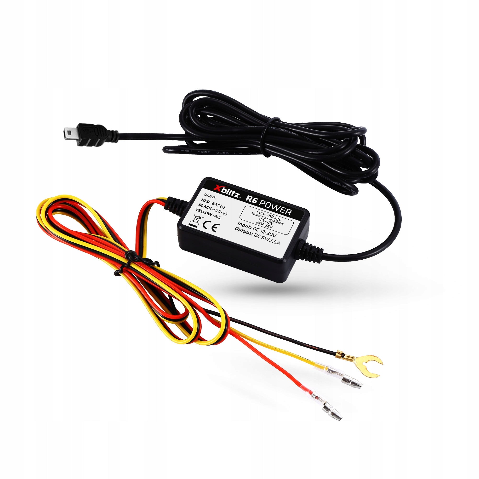 POWER SUPPLY FOR PARKING MODE OF CAMERAS 12V 24V XBLITZ R6 SET OF TIPS Manufacturer code R6