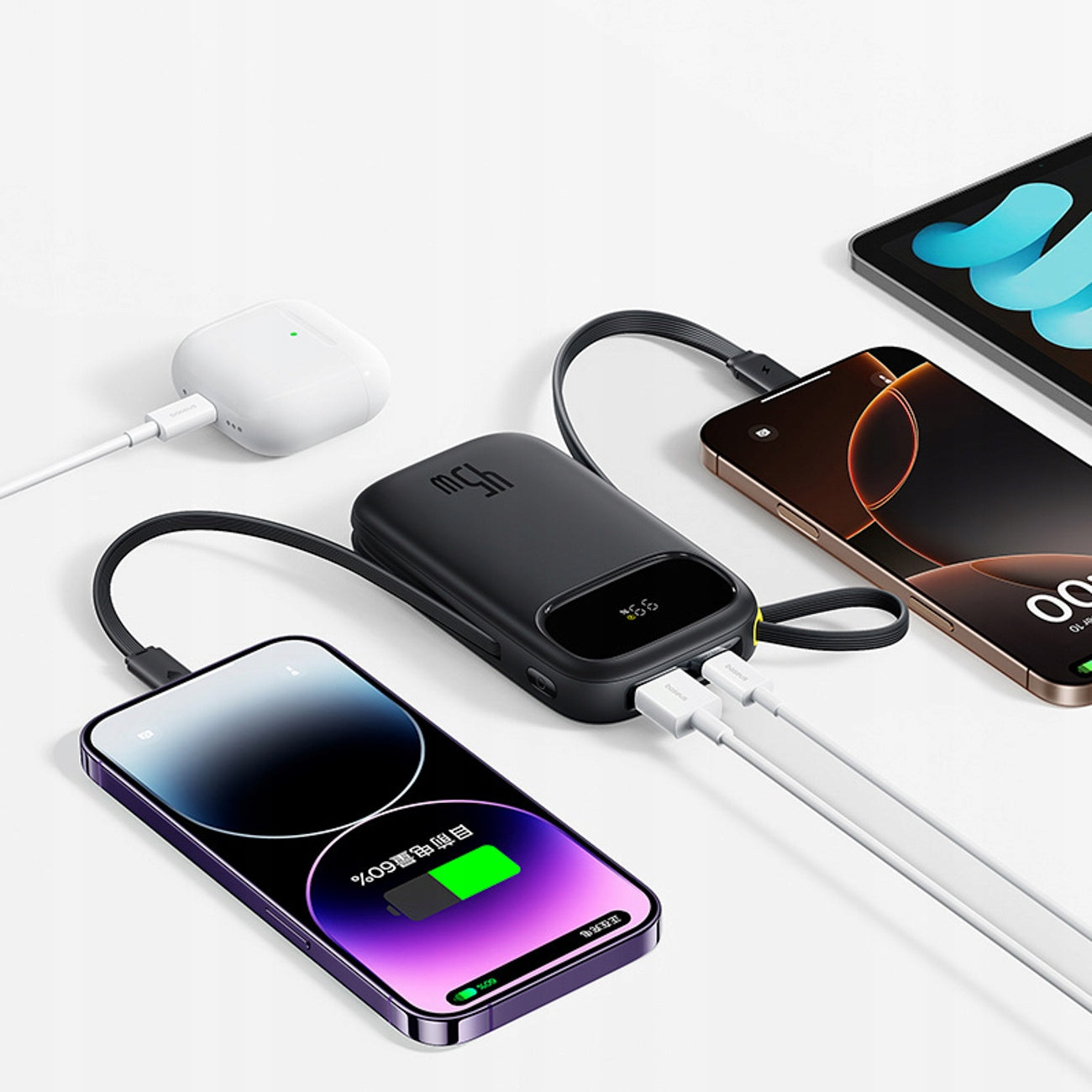 POWERBANK BASEUS 10000mAh FAST CHARGING 45W USB-C LIGHTNING CABLES Manufacturer code 6932172695828