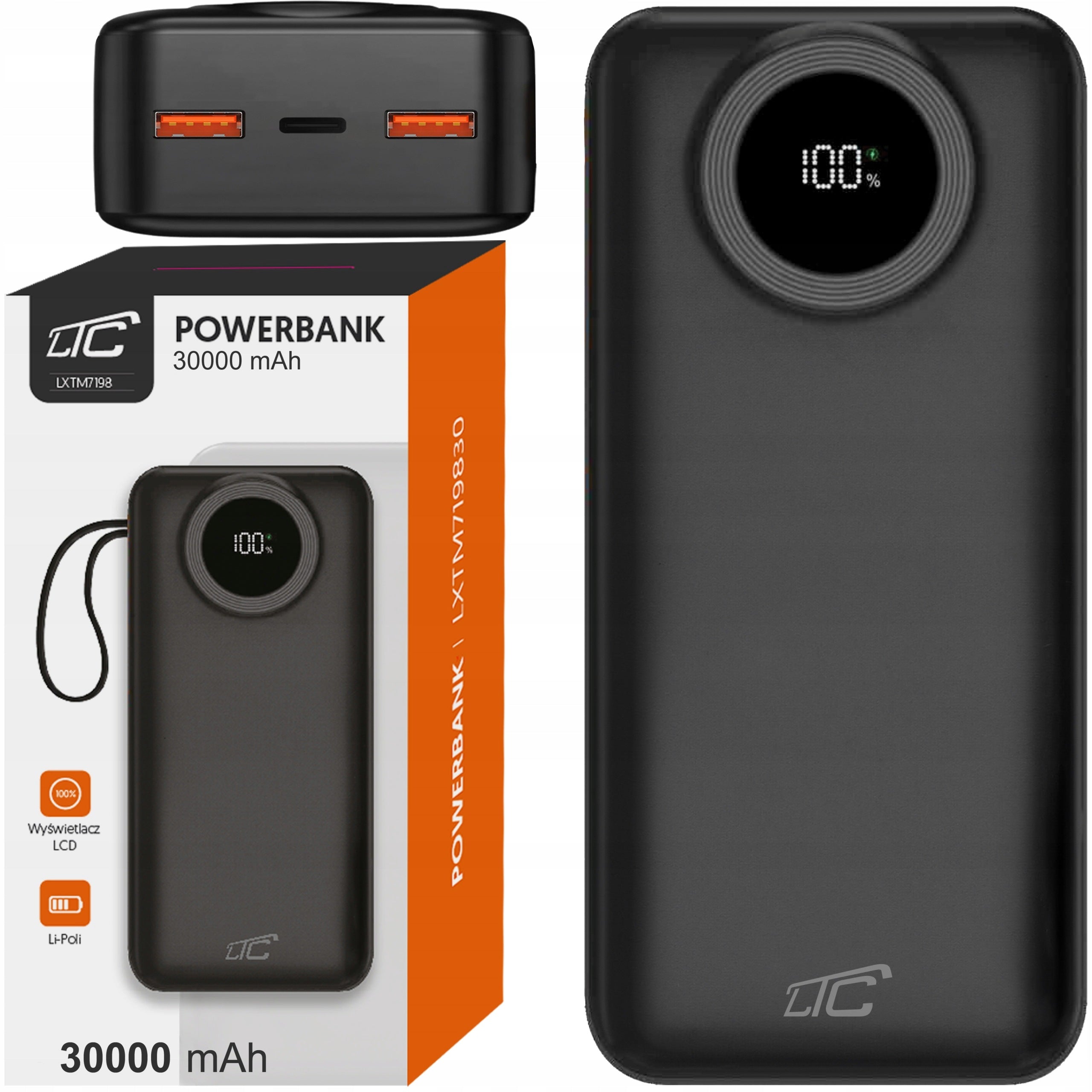 POWERBANK QC 30000MAH FAST CHARGING 20W STRONG USB-C PD POWER BANK