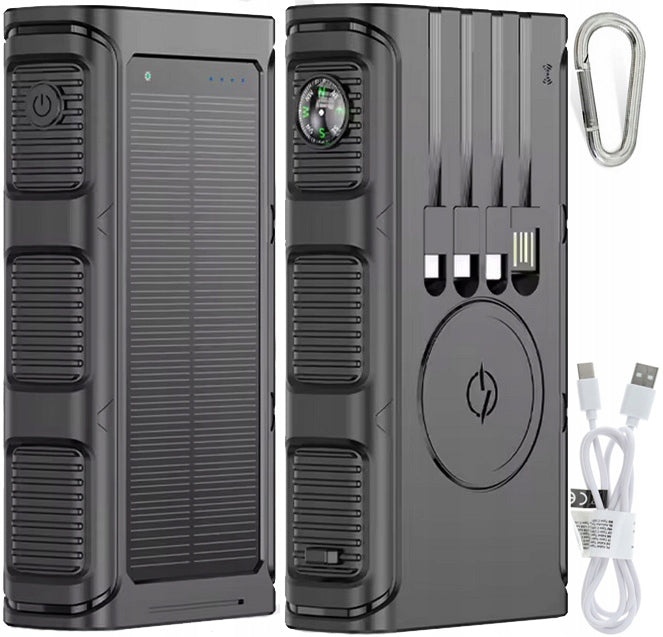 POWERBANK SOLAR CHARGER INDUCTION 36000mAh 8xUSB FLASHLIGHT 2x LED USB-C PD Packaging status original