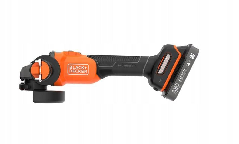 POWERCONNECT 18V Cordless Angle Grinder Black+Decker BCG6L8D1S-QW Brand Black+Decker