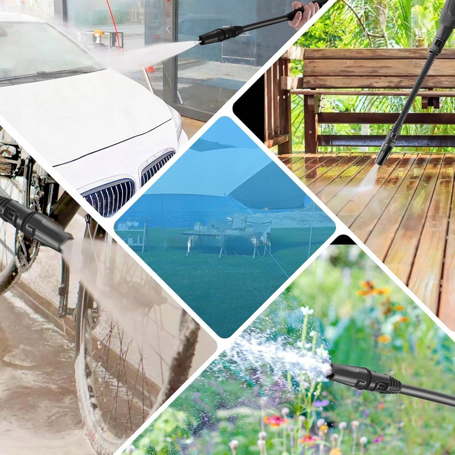 POWERFUL 21V 500W 3Ah*2 CORDLESS GARDEN PRESSURE WASHER Brand Bedee