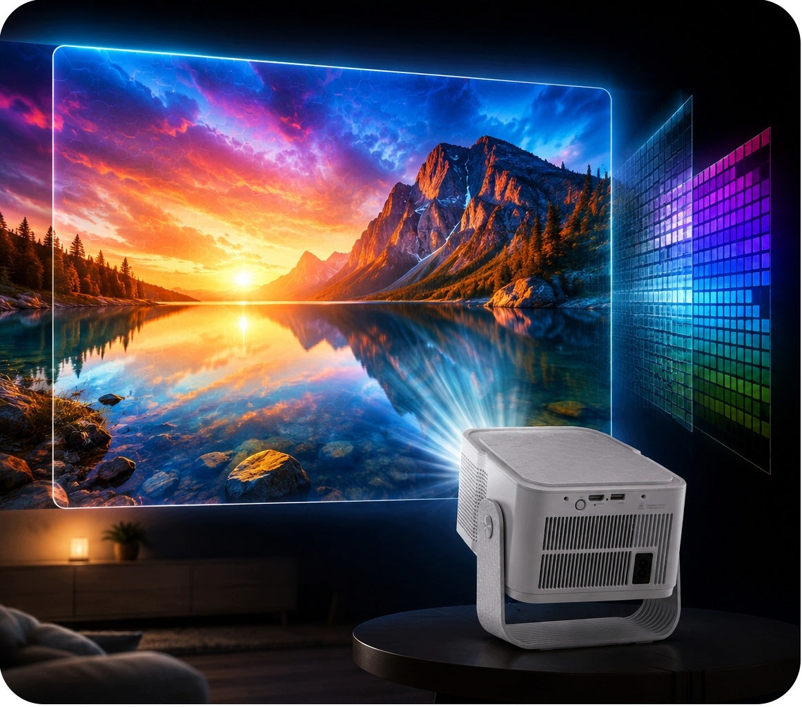 POWERFUL ANDROID CERTIFIED Google TV PROJECTOR LED projector maXvision SMART Packaging status original