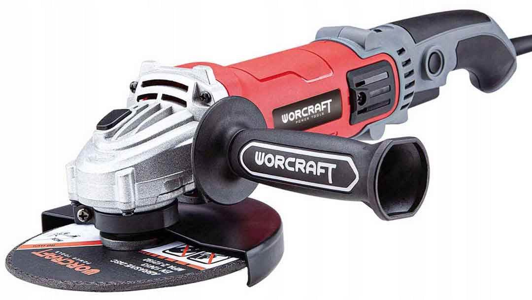 POWERFUL ANGLE GRINDER 125 MM + SPEED CONTROL + 2 DISCS Brand Worcraft
