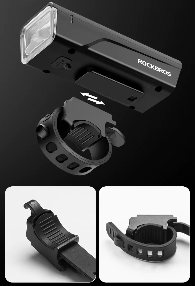 POWERFUL BRIGHT FRONT BIKE LIGHT WITH DUSK SENSOR 260 LM 1500mAh Light beam 260 lm