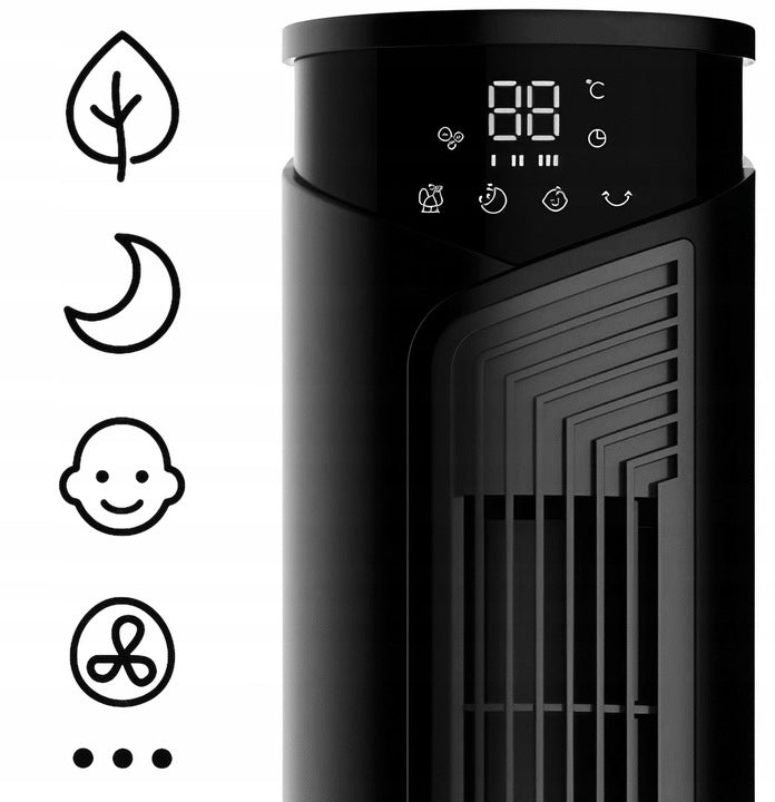 POWERFUL COLUMN FAN FLOOR XL STANDING FAN TIMER REMOTE CONTROL OIL Functions Ionization air purification oscillation automatic oscillation timer