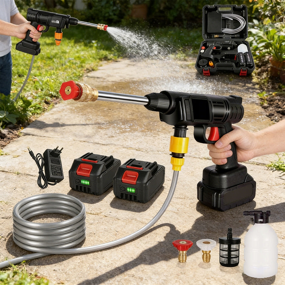 POWERFUL CORDLESS PRESSURE WASHER DURABLE 1500W WITH 2AKU Manufacturer code 786786786786