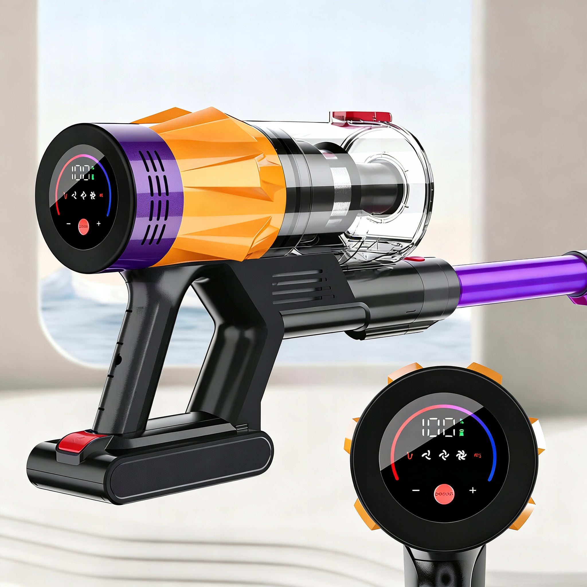 POWERFUL CORDLESS UPRIGHT VACUUM CLEANER 550W BLOSSOM V18 LED BACKLIGHT Wet mode yes