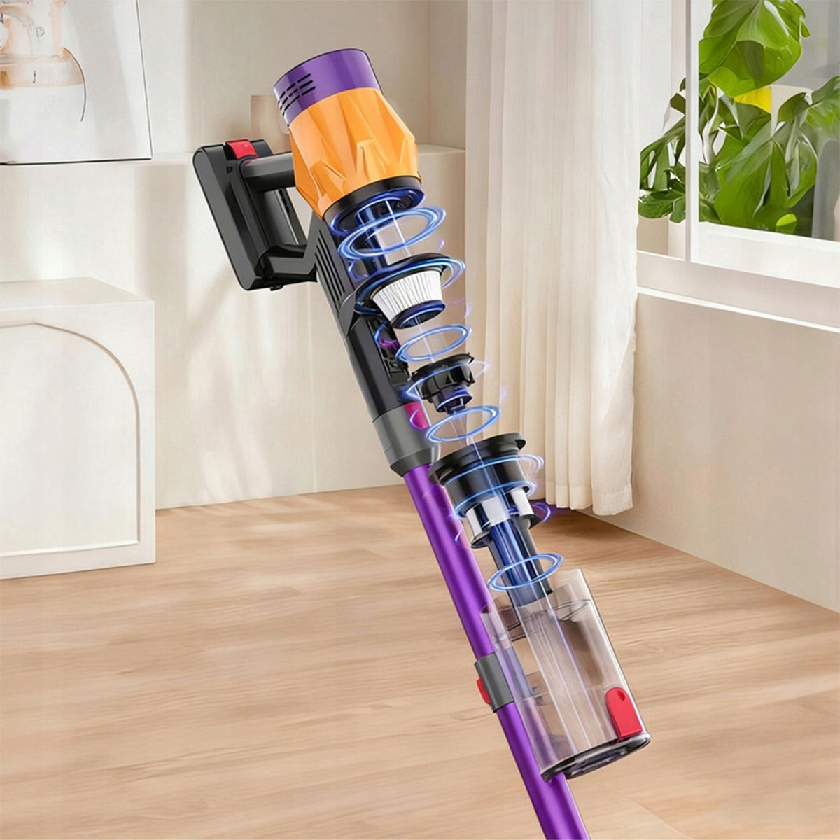 POWERFUL CORDLESS VERTICAL HOUSE LED VACUUM CLEANER 550W 45KPA EAN (GTIN) 6953133272629