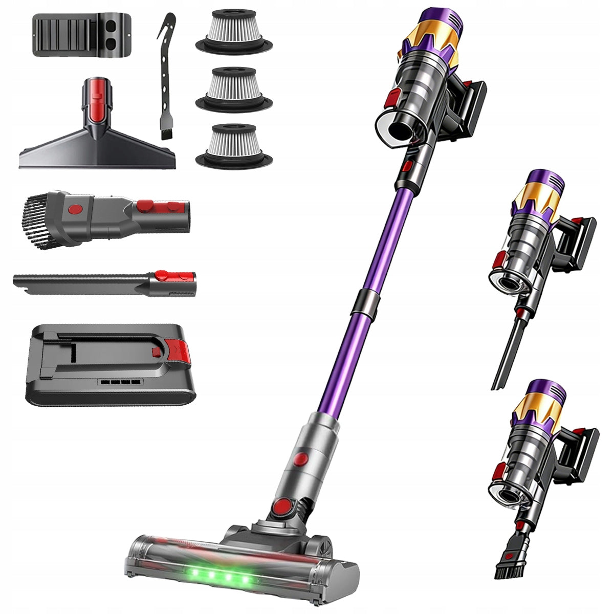 POWERFUL CORDLESS VERTICAL HOUSE LED VACUUM CLEANER 550W 45KPA Manufacturer code 6953133272629