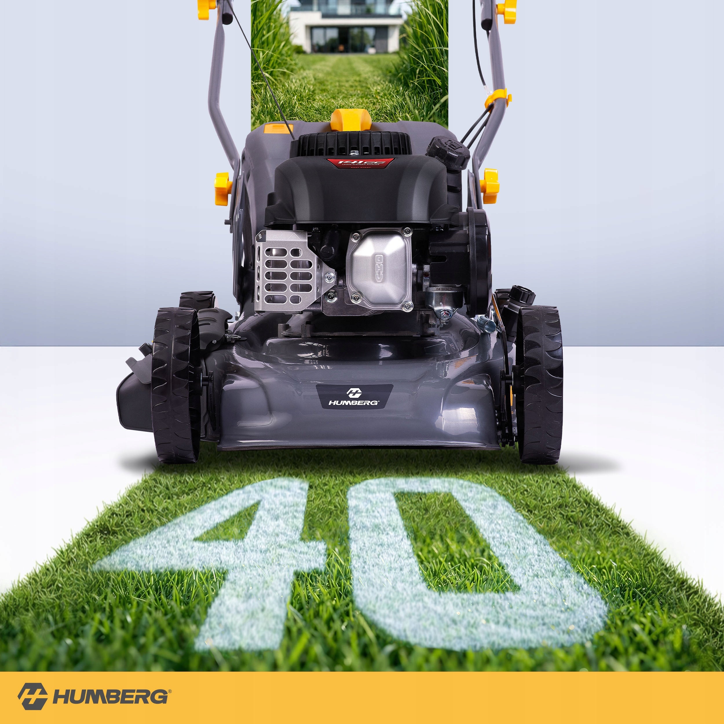 POWERFUL ECONOMICAL DIESEL MOWER WITH DRIVE 40cm 141cc + OILS + BLADE Engine displacement 141 cm³