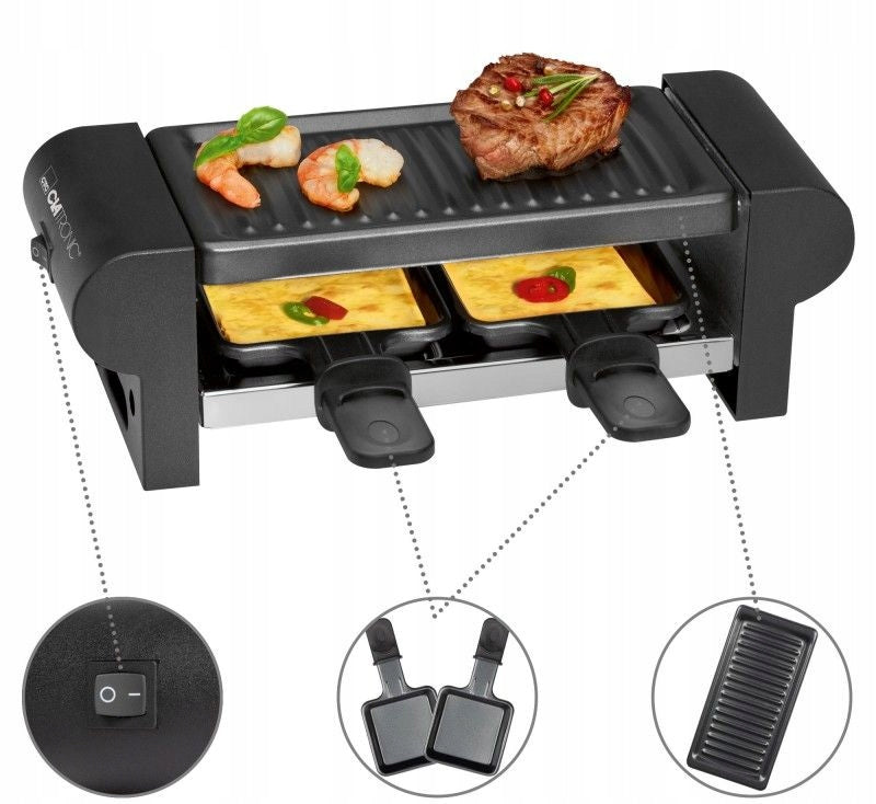 POWERFUL ELECTRIC GRILL TABLE TOASTER RACLETTE WITHOUT SMOKE Power rating 1400 W