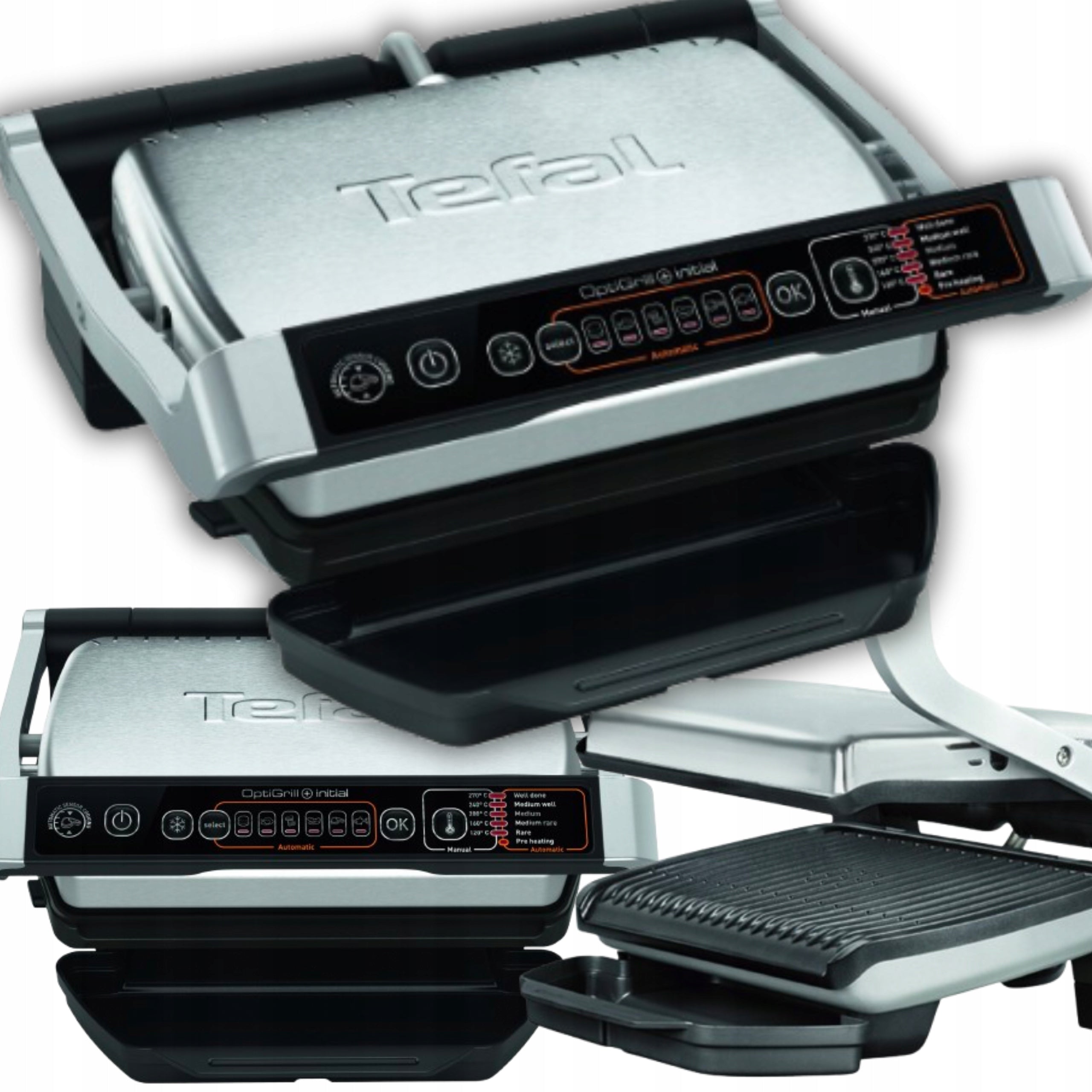 POWERFUL ELECTRIC GRILL TEFAL OPTIGRILL PREMIUM 2000W LARGE MULTIFUNCTIONAL