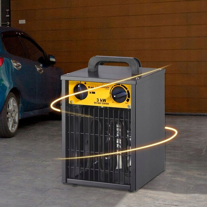 POWERFUL ELECTRIC HEATER 3000W HEATER BLOWER THERMOSTAT 3KW Brand Lehmann