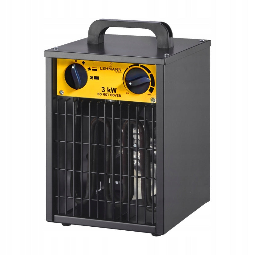 POWERFUL ELECTRIC HEATER 3000W HEATER BLOWER THERMOSTAT 3KW