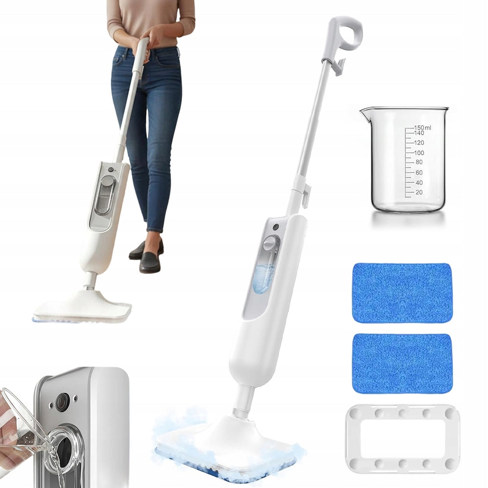 POWERFUL ELECTRIC STEAM MOP VACUUM CLEANER PREMIUM 1500W 380ML WITH ACCESSORIES