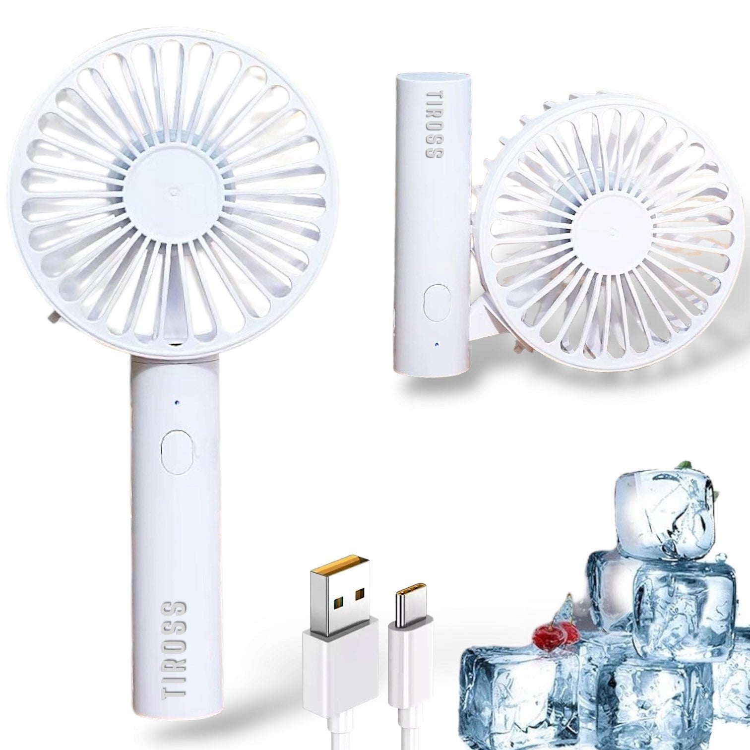 POWERFUL FAN HAND FAN FOLDABLE QUIET DESK WIRELESS USB-C