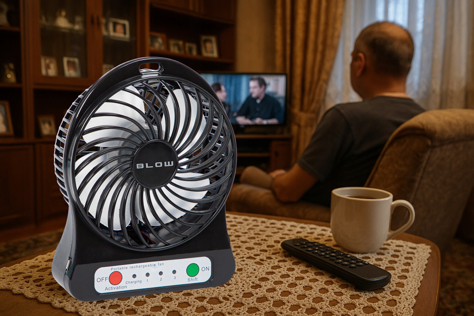 POWERFUL FAN MINI USB DESK STANDING FAN WITH RECHARGEABLE BATTERY Fan type mini