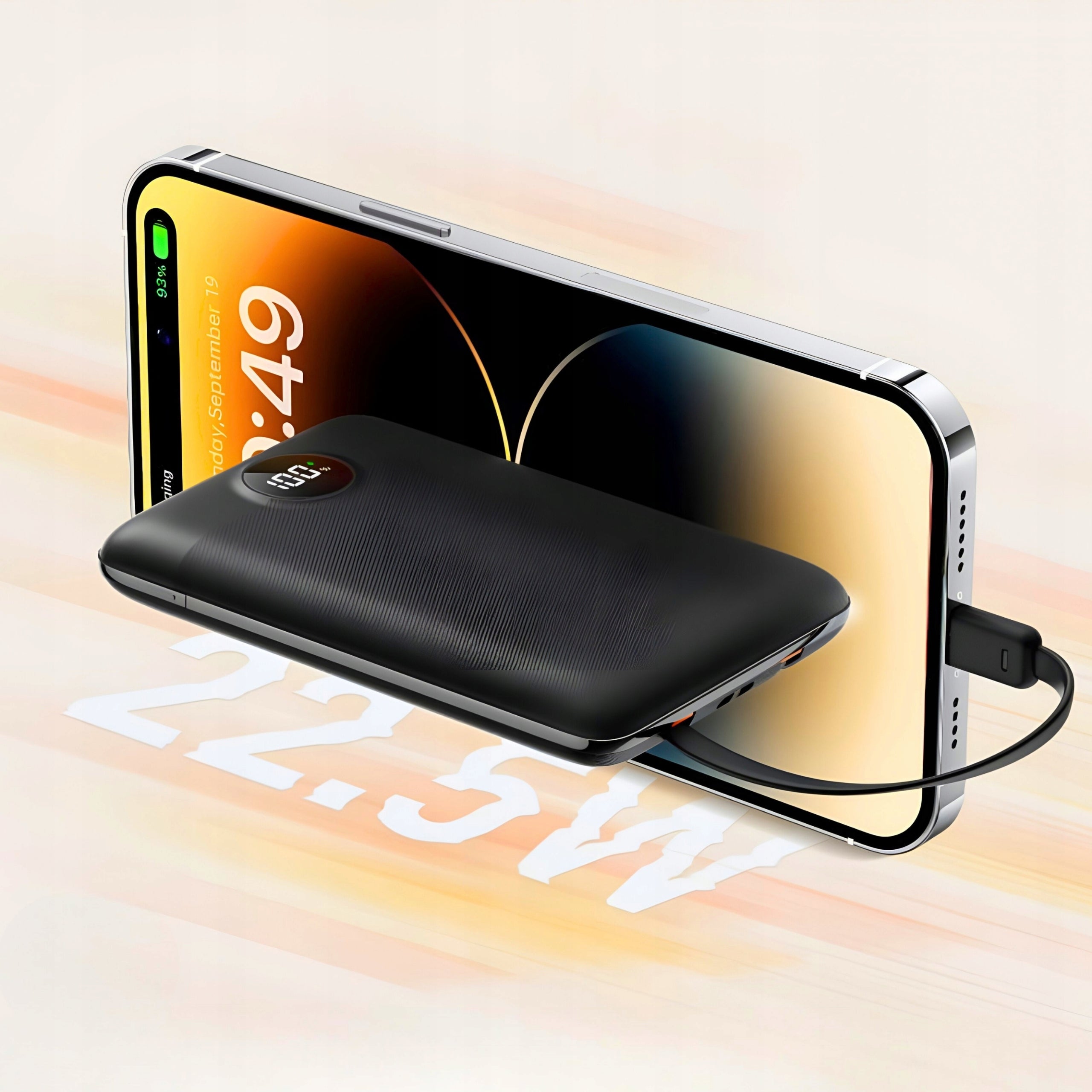 POWERFUL FAST TRAVEL POWERBANK 10000mAh 22,5W PD QC USB USB-C POWER BANK Manufacturer code POWERBANK 10000mAh 22,5W QC 3.0 PD 3.0 USB C