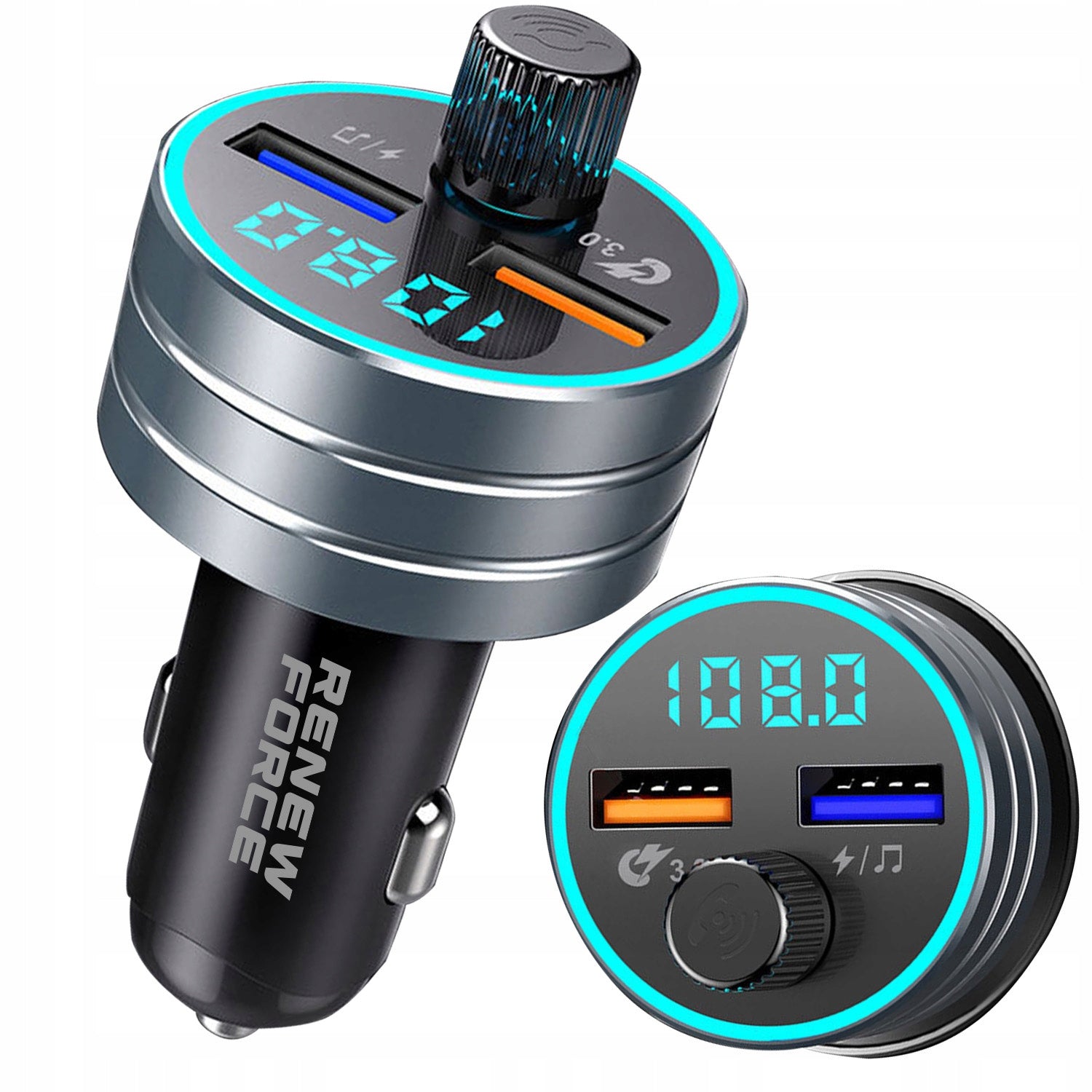POWERFUL FM Car Bluetooth Transmitter MP3 QC 3.0 FAST Charger 24W Packaging status original