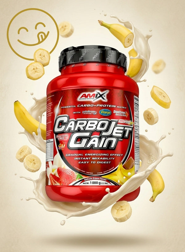 POWERFUL GAINER Conditioner for mass 1kg banana, effective and fast mass building Expiration date at least 1 year from the date of purchase