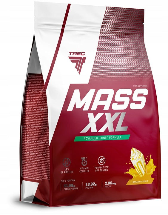 POWERFUL GAINER Trec Mass XXL 1000g Mega Mutant Mass CARBOHYDRATES PROTEIN 1kg